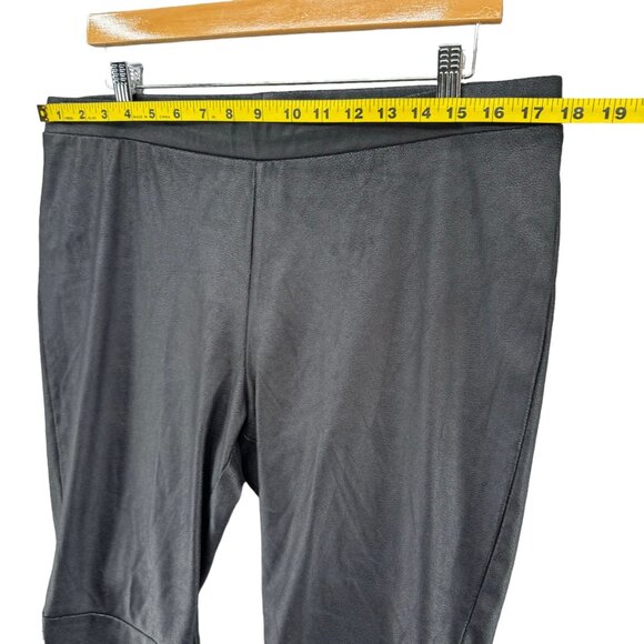 Trouve Faux Leather Leggings Womens Black Pull On Stretch Pants Size XL - Picture 6 of 10